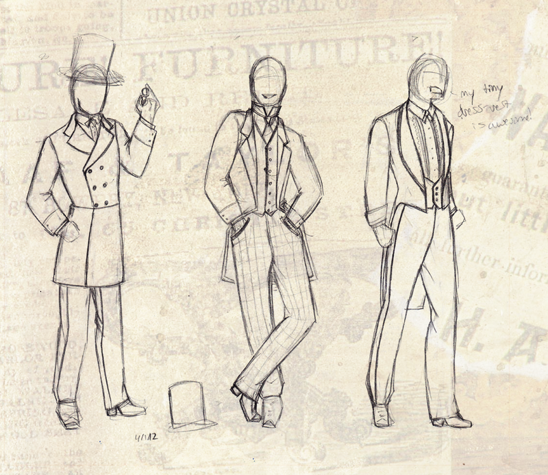 male clothing sketches